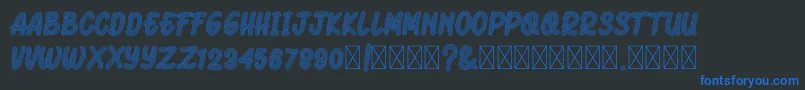 RamenNoodle Font – Blue Fonts on Black Background