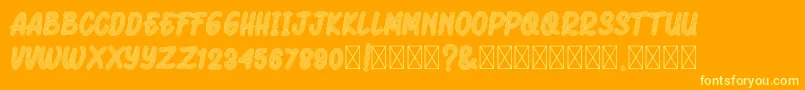 RamenNoodle Font – Yellow Fonts on Orange Background