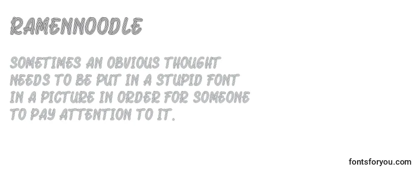 Review of the RamenNoodle Font