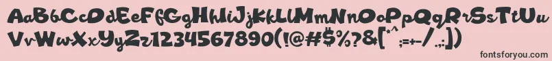 Ramesgo Font – Black Fonts on Pink Background