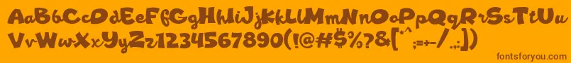 Ramesgo Font – Brown Fonts on Orange Background