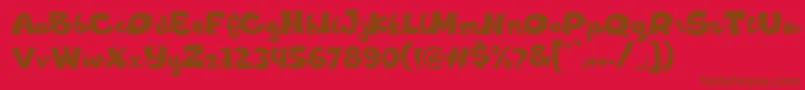 Czcionka Ramesgo – brązowe czcionki na czerwonym tle