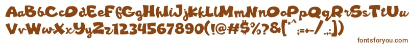 Шрифт Ramesgo – коричневые шрифты на белом фоне
