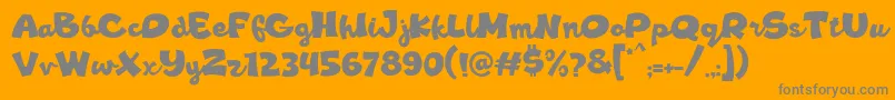 Ramesgo Font – Gray Fonts on Orange Background