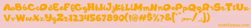 Ramesgo Font – Orange Fonts on Pink Background