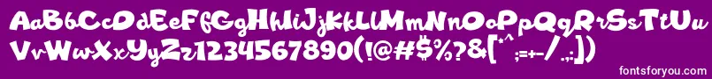 Шрифт Ramesgo – белые шрифты на фиолетовом фоне