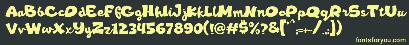 Ramesgo Font – Yellow Fonts on Black Background