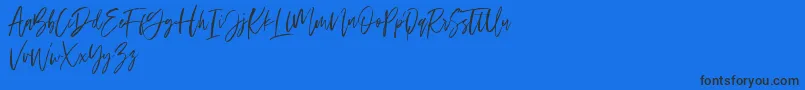 Ramland Font – Black Fonts on Blue Background