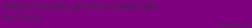 Ramland-fontti – mustat fontit violetilla taustalla