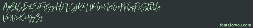 Ramland Font – Green Fonts on Black Background