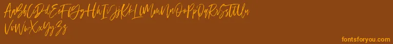 Ramland Font – Orange Fonts on Brown Background