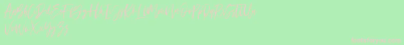 Ramland Font – Pink Fonts on Green Background