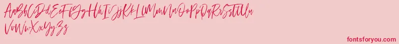 Ramland Font – Red Fonts on Pink Background