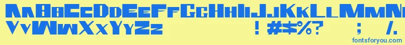 rammstein Font – Blue Fonts on Yellow Background