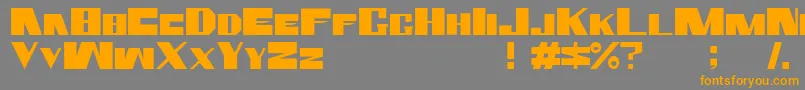 rammstein Font – Orange Fonts on Gray Background