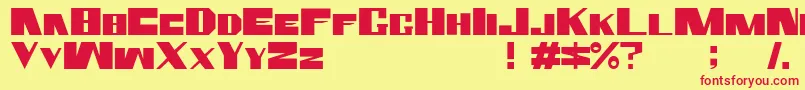 rammstein Font – Red Fonts on Yellow Background