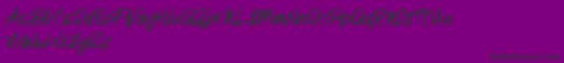 Czcionka Rampage Kid – czarne czcionki na fioletowym tle