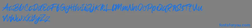 Rampage Kid-Schriftart – Blaue Schriften auf grauem Hintergrund