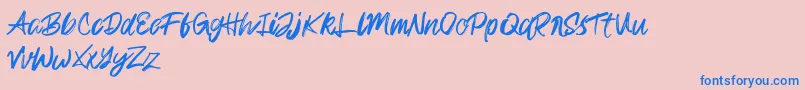 Więcej informacji o czcionce Rampage Kid Czcionka Rampage Kid – niebieskie czcionki na różowym tle