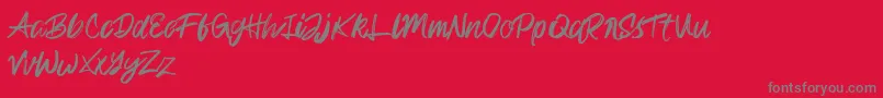 Czcionka Rampage Kid – szare czcionki na czerwonym tle
