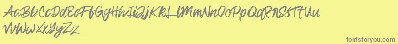 Rampage Kid Font – Gray Fonts on Yellow Background