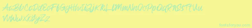 Więcej informacji o czcionce Rampage Kid Czcionka Rampage Kid – zielone czcionki na żółtym tle