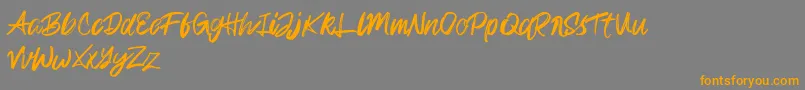 Rampage Kid Font – Orange Fonts on Gray Background