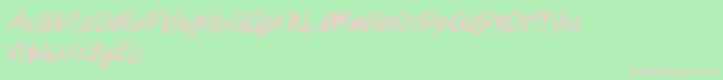 Rampage Kid Font – Pink Fonts on Green Background