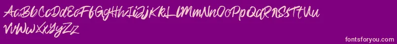Rampage Kid Font – Pink Fonts on Purple Background