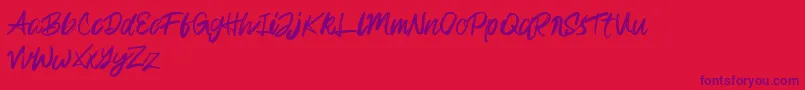 Rampage Kid Font – Purple Fonts on Red Background