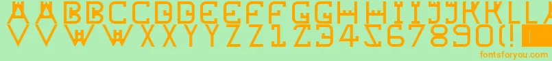 Rampart Font – Orange Fonts on Green Background