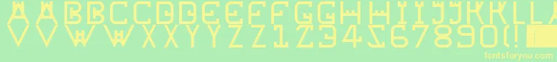 Rampart Font – Yellow Fonts on Green Background