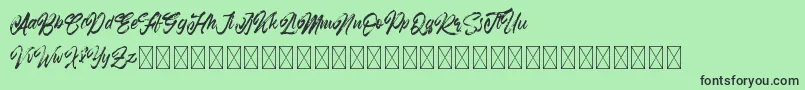 Ramphobias Font – Black Fonts on Green Background