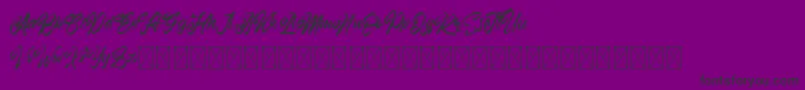 Ramphobias Font – Black Fonts on Purple Background