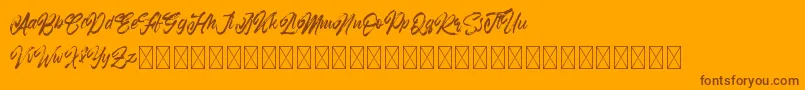 Ramphobias Font – Brown Fonts on Orange Background