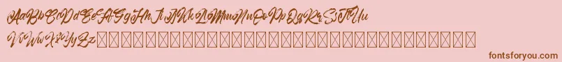 Шрифт Ramphobias – коричневые шрифты на розовом фоне