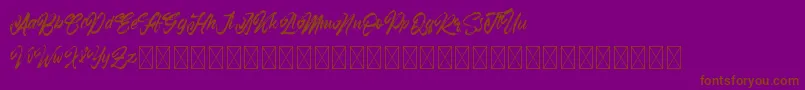 Ramphobias Font – Brown Fonts on Purple Background