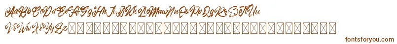 Шрифт Ramphobias – коричневые шрифты на белом фоне
