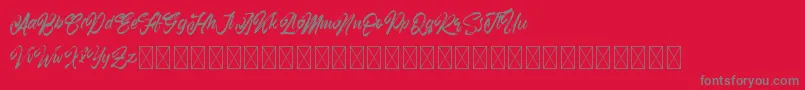 Ramphobias-Schriftart – Graue Schriften auf rotem Hintergrund