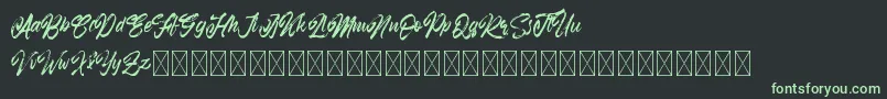 Ramphobias Font – Green Fonts on Black Background