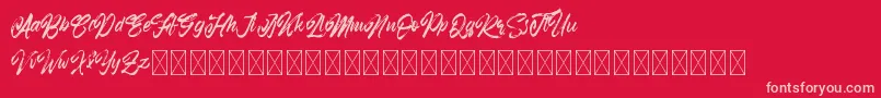 Ramphobias Font – Pink Fonts on Red Background