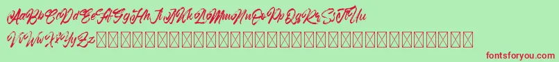 Ramphobias Font – Red Fonts on Green Background