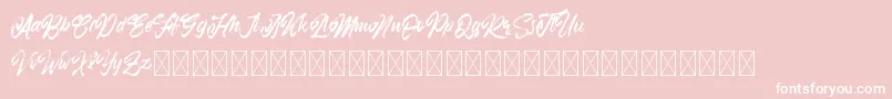 Ramphobias Font – White Fonts on Pink Background