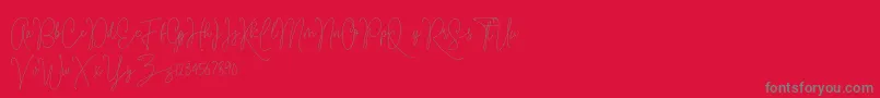 Ramsey-Schriftart – Graue Schriften auf rotem Hintergrund