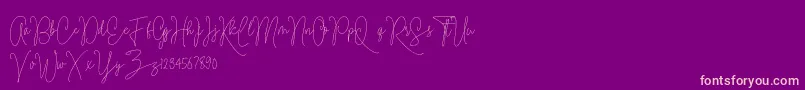 Ramsey Font – Pink Fonts on Purple Background