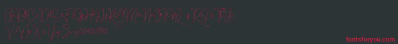 Ramsey Font – Red Fonts on Black Background