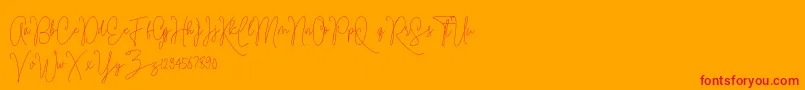 Ramsey Font – Red Fonts on Orange Background