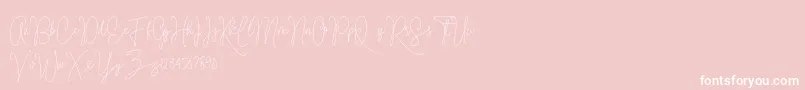 Ramsey Font – White Fonts on Pink Background