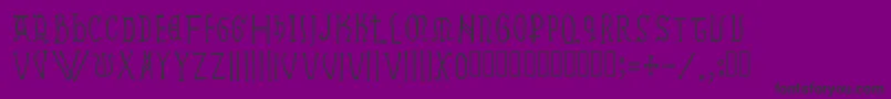 Ramundus-Schriftart – Schwarze Schriften auf violettem Hintergrund