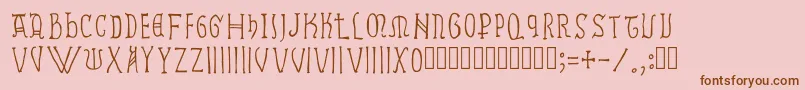 Ramundus Font – Brown Fonts on Pink Background